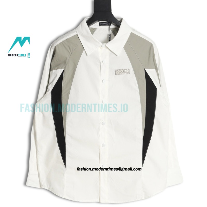 Balenciaga - Chest Double B Patch Long Sleeve Shirt