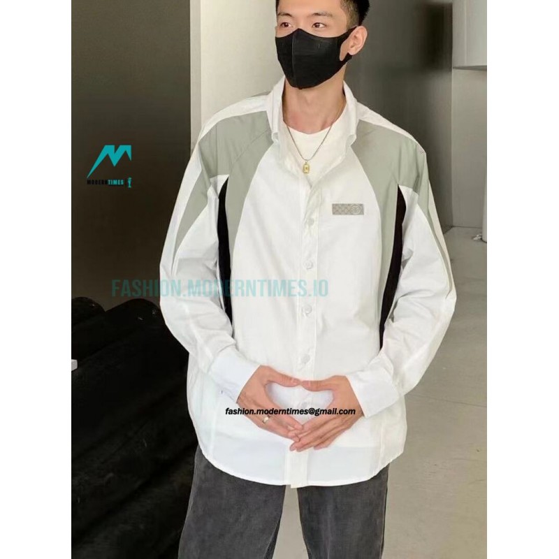 Balenciaga - Chest Double B Patch Long Sleeve Shirt