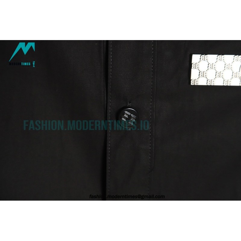 Balenciaga - Chest Double B Patch Long Sleeve Shirt
