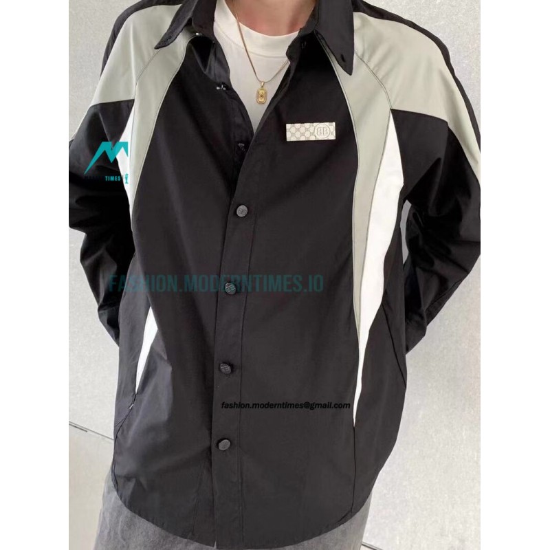 Balenciaga - Chest Double B Patch Long Sleeve Shirt