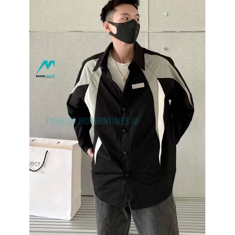 Balenciaga - Chest Double B Patch Long Sleeve Shirt