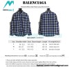 Balenciaga - Washed Willow Nail Plaid Long-sleeved Shirt