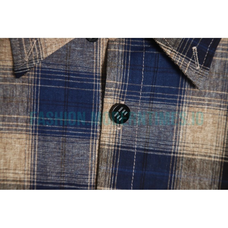 Balenciaga - Washed Willow Nail Plaid Long-sleeved Shirt