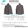 Balenciaga - Washed Willow Nail Plaid Long-sleeved Shirt