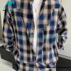 Balenciaga - Washed Willow Nail Plaid Long-sleeved Shirt