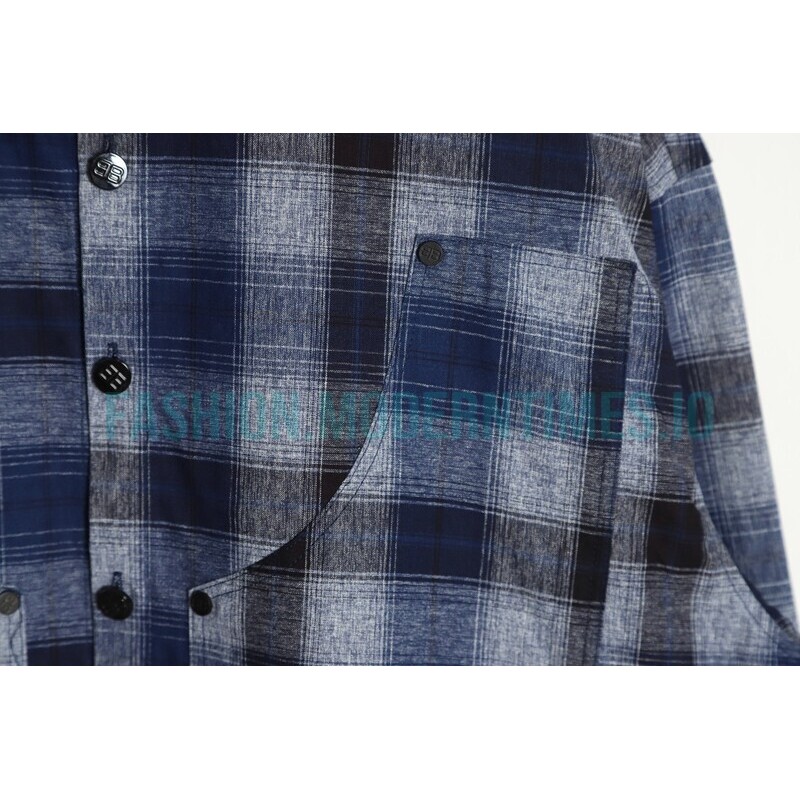 Balenciaga - Washed Willow Nail Plaid Long-sleeved Shirt