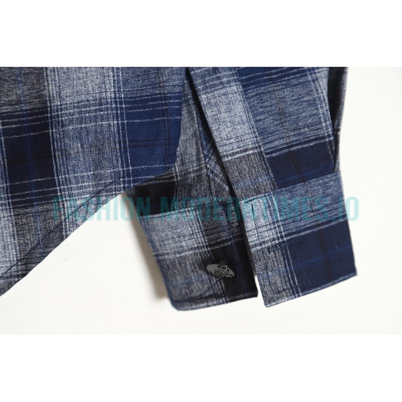 Balenciaga - Washed Willow Nail Plaid Long-sleeved Shirt
