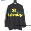 Balenciaga - 23FW Large Label Double B Crack Printed Long Sleeve T-shirt