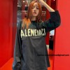 Balenciaga - 23FW Large Label Double B Crack Printed Long Sleeve T-shirt
