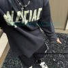 Balenciaga - 23FW Large Label Double B Crack Printed Long Sleeve T-shirt