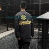 Balenciaga - 23FW Large Label Double B Crack Printed Long Sleeve T-shirt