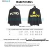 Balenciaga - 23FW Large Label Double B Crack Printed Long Sleeve T-shirt