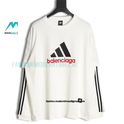 Balenciaga - Adidas Co-branded 22Fw Embroidery Fake Two Long Sleeves