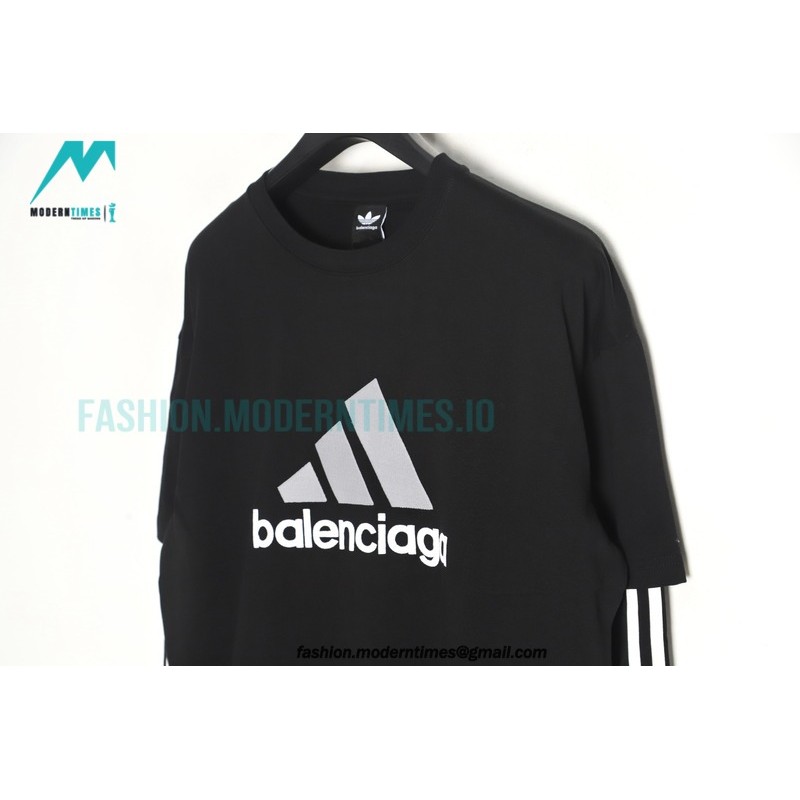 Balenciaga - Adidas Co-branded 22Fw Embroidery Fake Two Long Sleeves