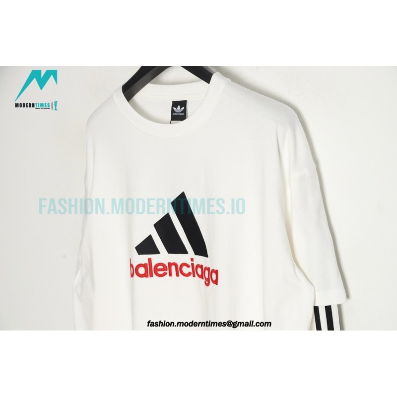 Balenciaga - Adidas Co-branded 22Fw Embroidery Fake Two Long Sleeves