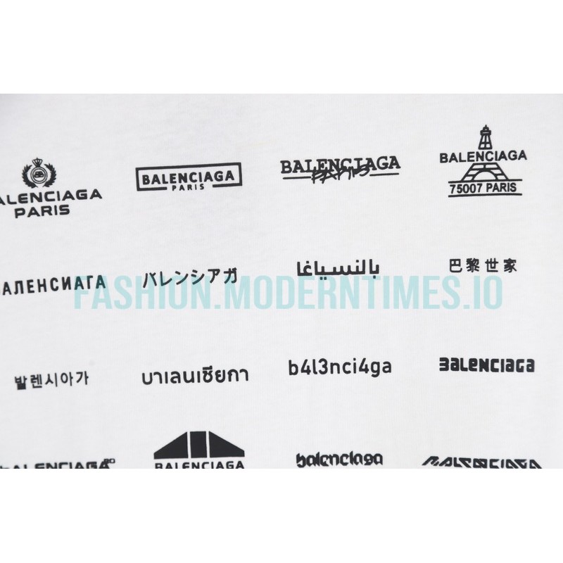 Balenciaga - Long-sleeved T-shirts Covered In Classic Logos