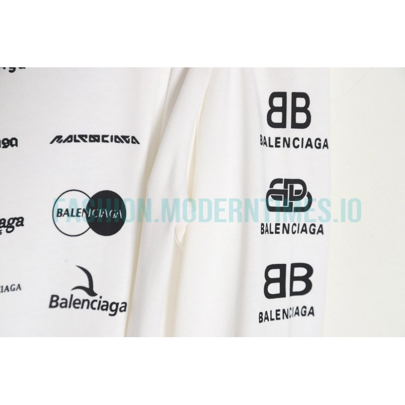 Balenciaga - Long-sleeved T-shirts Covered In Classic Logos