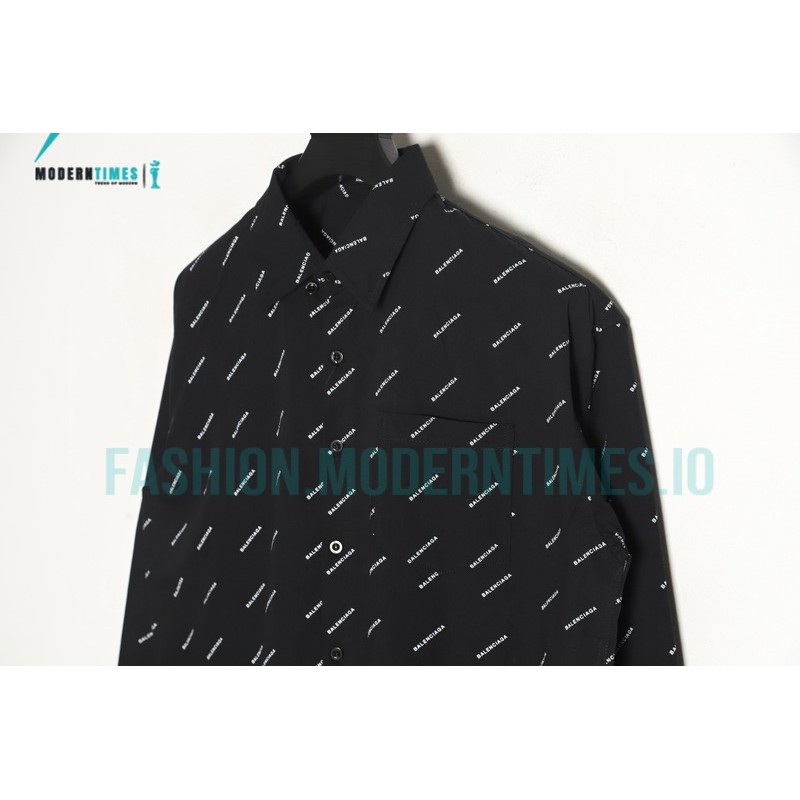 Balenciaga - 23SS Long-sleeved Shirt With Small Letters Full Of Bullets