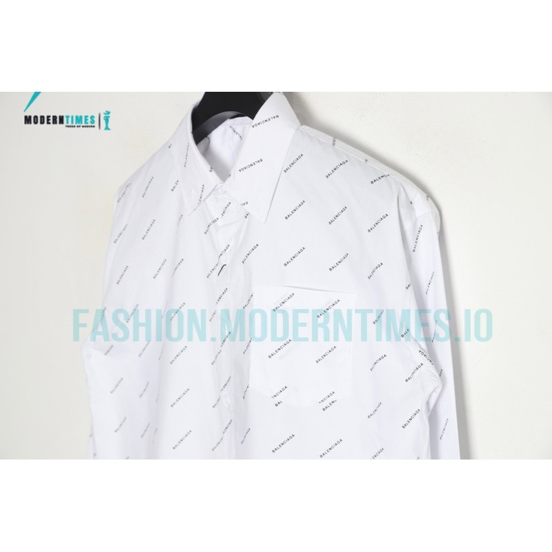 Balenciaga - 23SS Long-sleeved Shirt With Small Letters Full Of Bullets