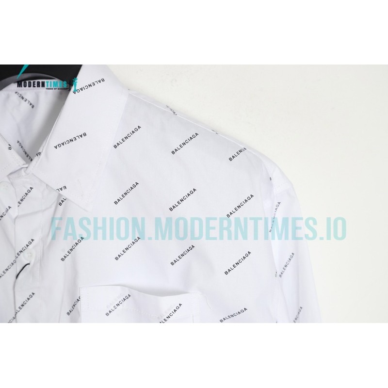 Balenciaga - 23SS Long-sleeved Shirt With Small Letters Full Of Bullets