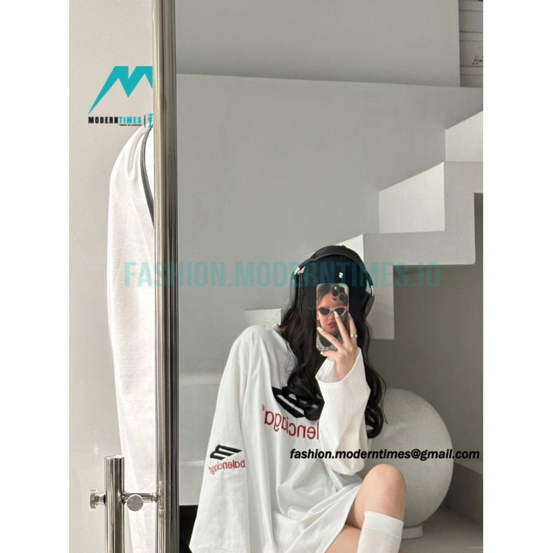 Balenciaga - 23FW 3M Embroidered Long Sleeve T-shirt