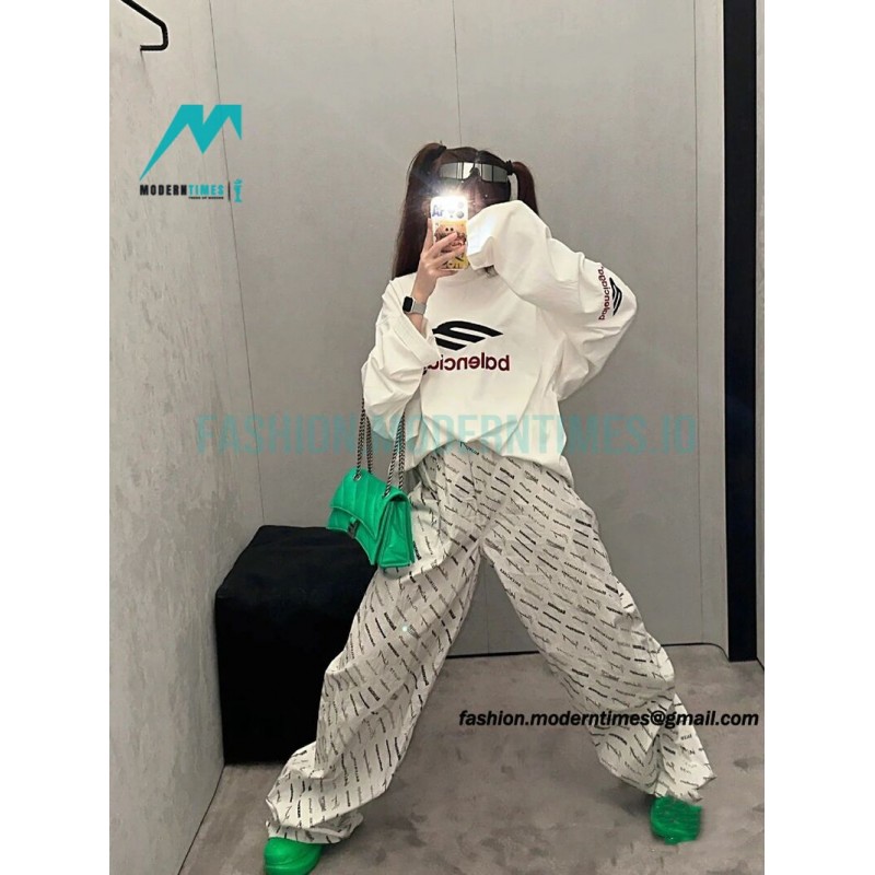 Balenciaga - 23FW 3M Embroidered Long Sleeve T-shirt