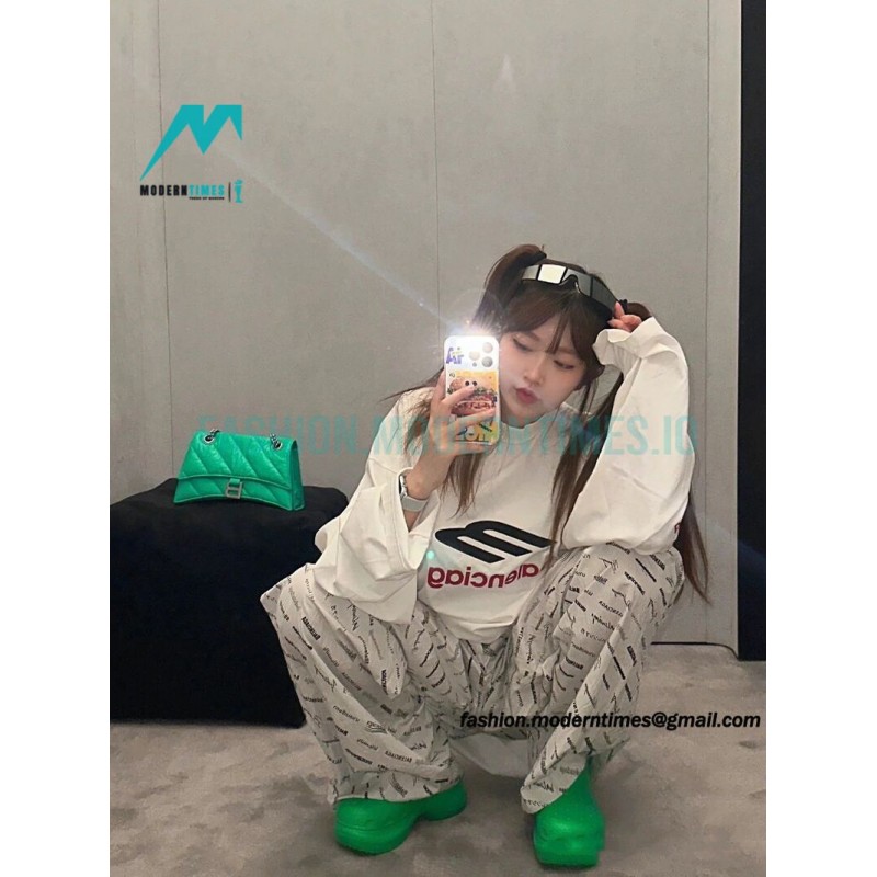 Balenciaga - 23FW 3M Embroidered Long Sleeve T-shirt