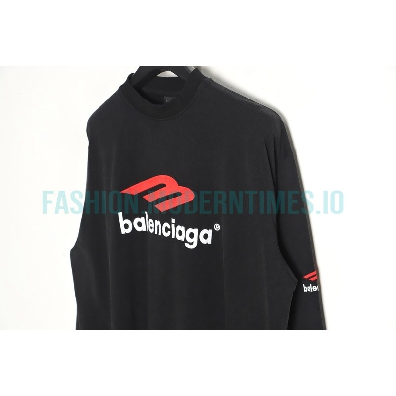 Balenciaga - 23FW 3M Embroidered Long Sleeve T-shirt