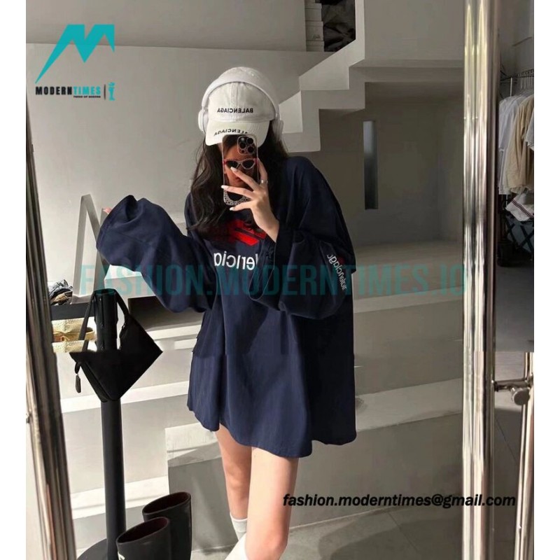 Balenciaga - 23FW 3M Embroidered Long Sleeve T-shirt