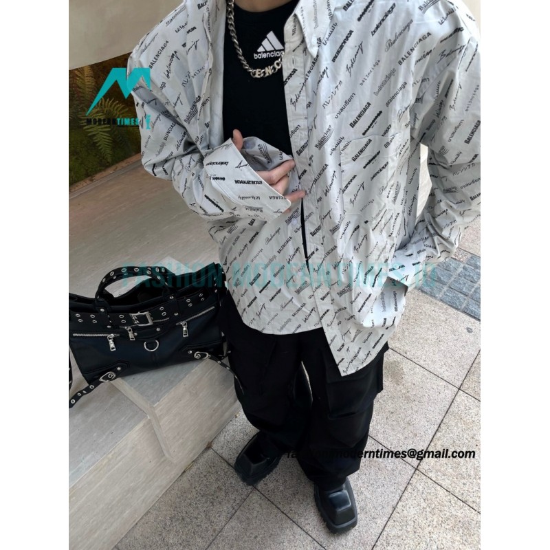 Balenciaga - 23FW Full Logo Signature Shirt