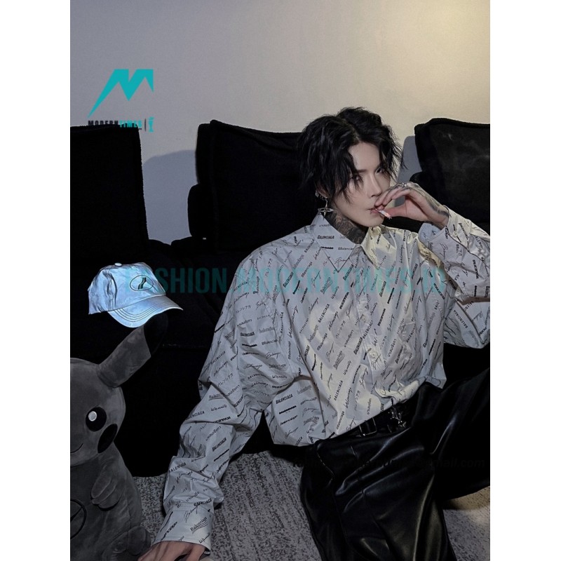 Balenciaga - 23FW Full Logo Signature Shirt