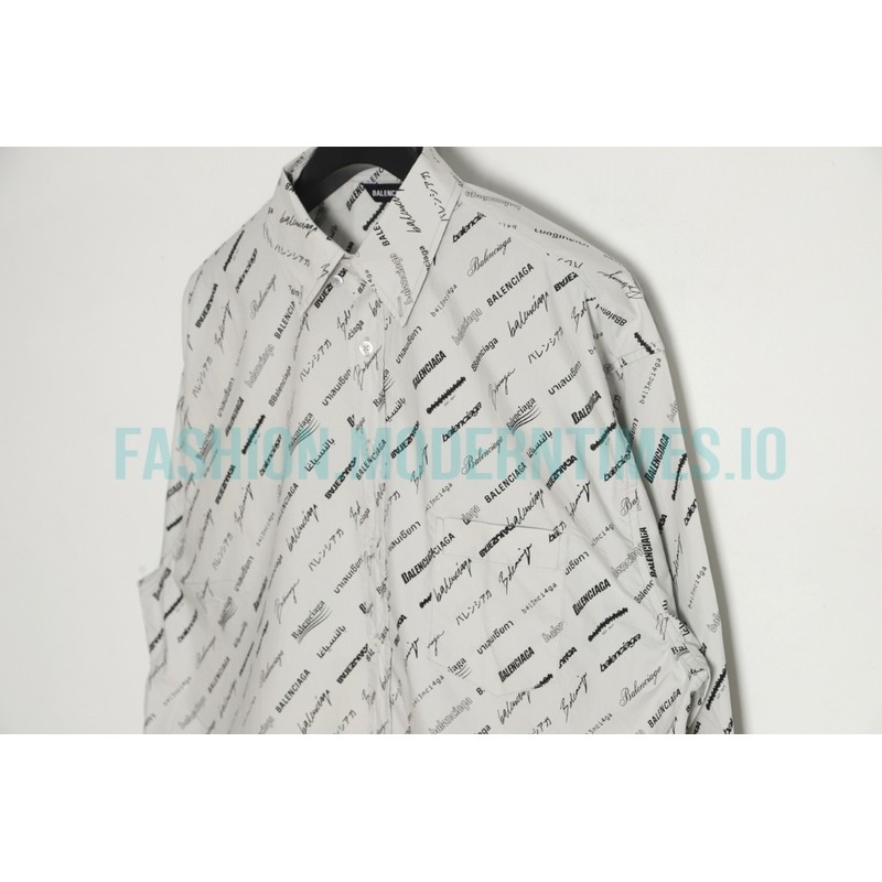 Balenciaga - 23FW Full Logo Signature Shirt