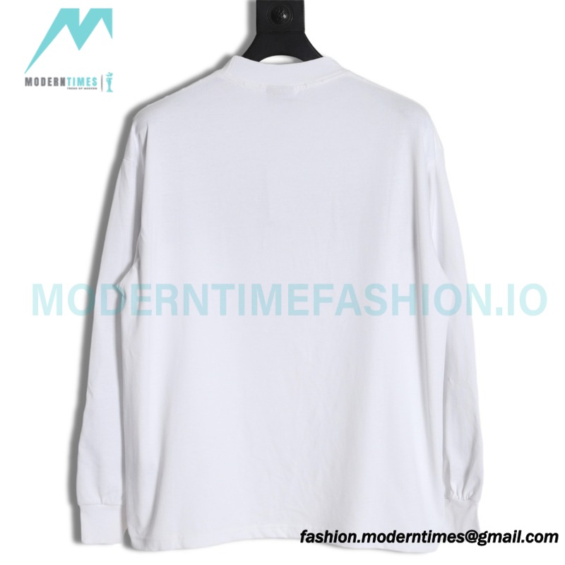 Balenciaga - 23Fw One-piece Seamless Embroidery Website Long Sleeve T-shirt