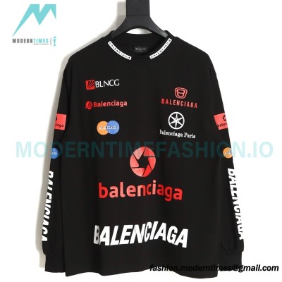 Balenciaga - 23SS Multi-element Print Full Label Long T-shirt