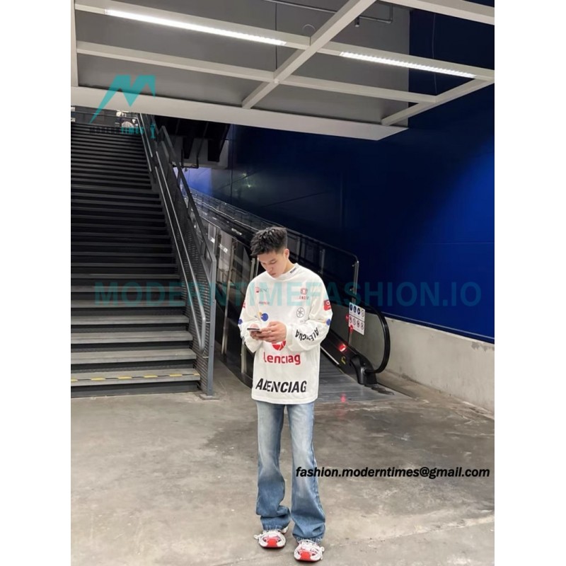 Balenciaga - 23SS Multi-element Print Full Label Long T-shirt