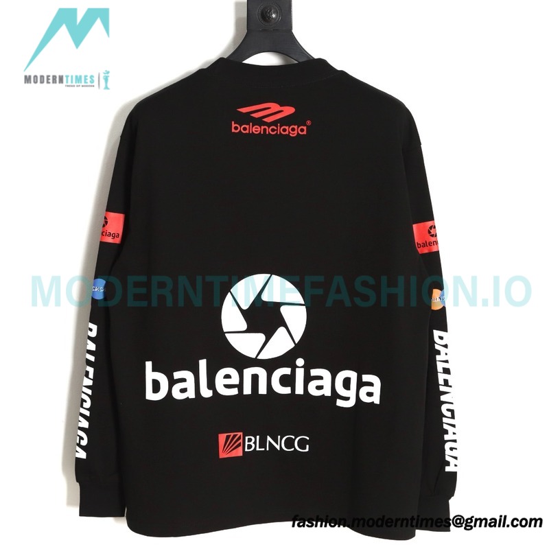 Balenciaga - 23SS Multi-element Print Full Label Long T-shirt