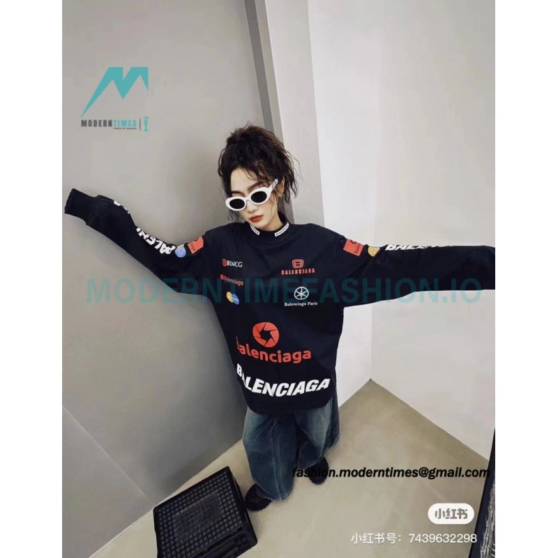 Balenciaga - 23SS Multi-element Print Full Label Long T-shirt