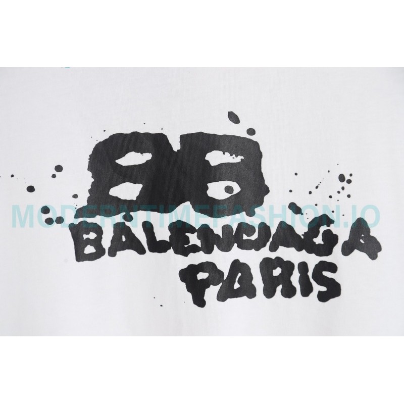 Balenciaga - Graffiti Double B Print Long Sleeve T-shirt