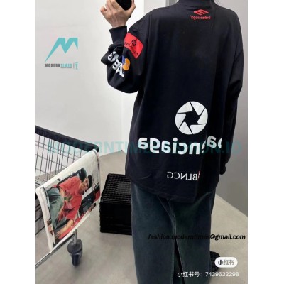 Balenciaga - 23ss Multi-element Print Full Label Long Sleeve T-shirt