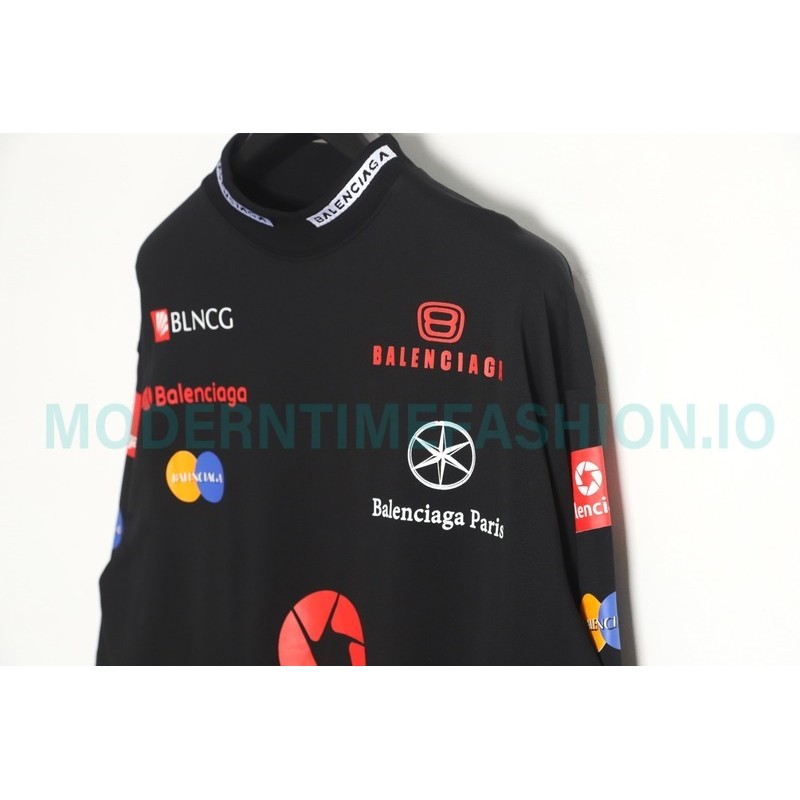 Balenciaga - 23ss Multi-element Print Full Label Long Sleeve T-shirt