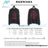 Balenciaga - 23FW Large Label Double B Crack Printed Long Sleeve T-shirt