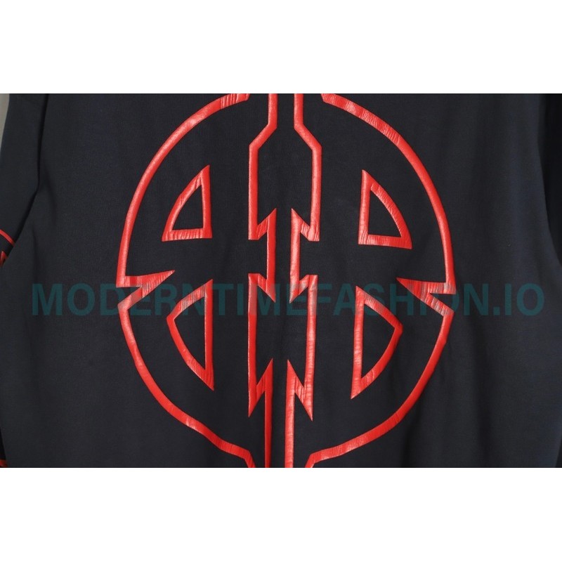 Balenciaga - 23FW Large Label Double B Crack Printed Long Sleeve T-shirt