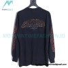  Balenciaga - Flame Letter Round Neck Long Sleeve T-shirt