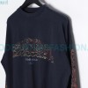  Balenciaga - Flame Letter Round Neck Long Sleeve T-shirt