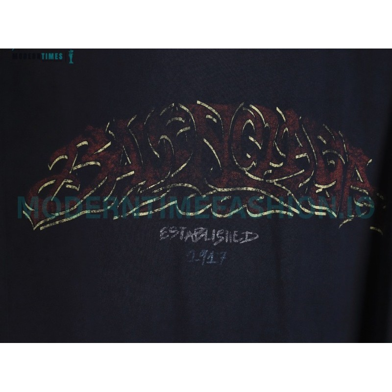 Balenciaga - Flame Letter Round Neck Long Sleeve T-shirt