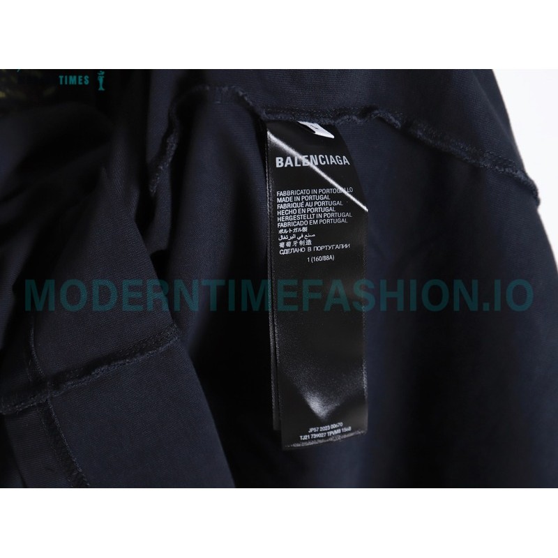  Balenciaga - Flame Letter Round Neck Long Sleeve T-shirt