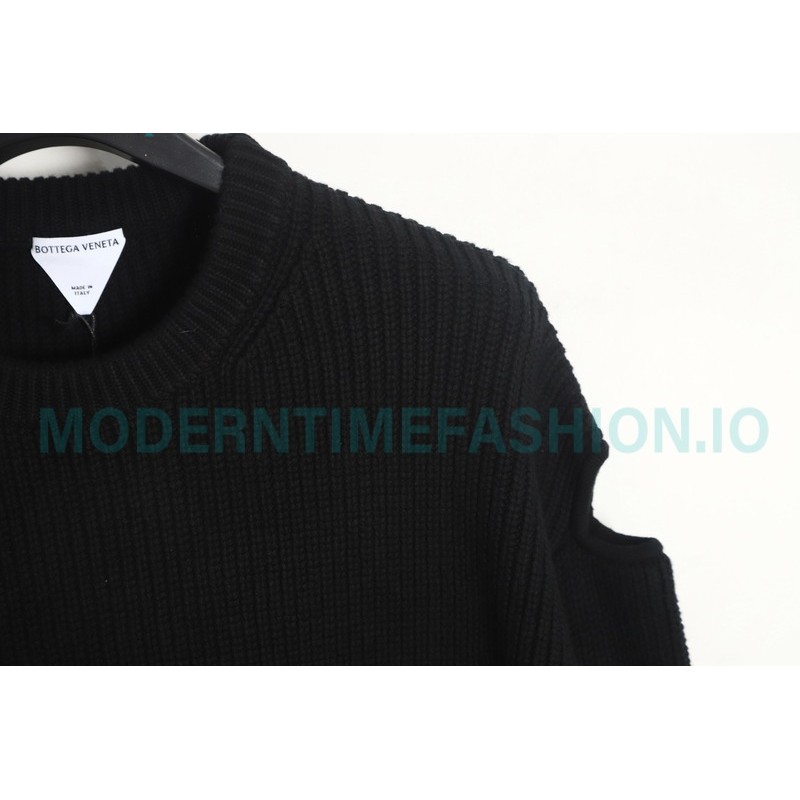 Bottega Veneta - 23FW Hollowed-out Shoulder Crewneck Sweater