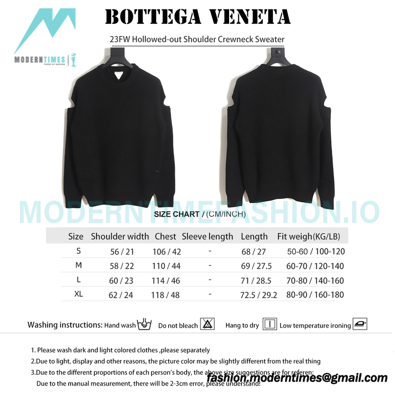 Bottega Veneta - 23FW Hollowed-out Shoulder Crewneck Sweater