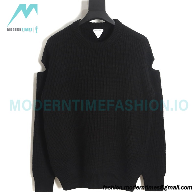 Bottega Veneta - 23FW Hollowed-out Shoulder Crewneck Sweater