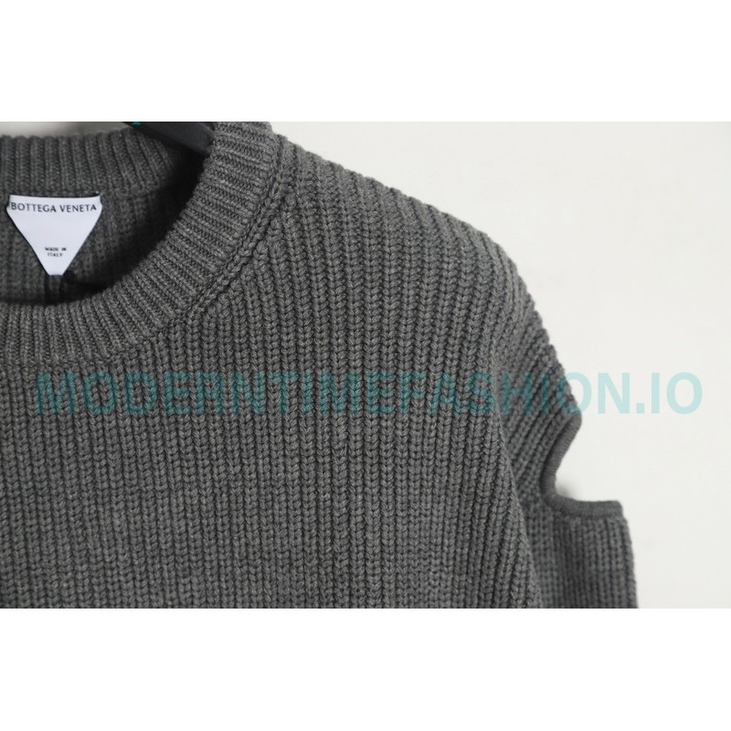 Bottega Veneta - 23FW Hollowed-out Shoulder Crewneck Sweater